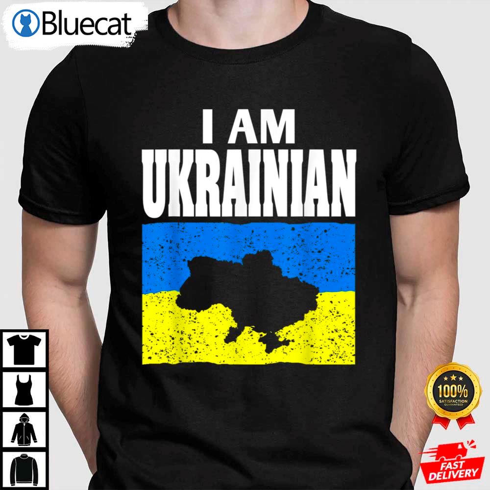 I Am Ukrainian Stand With Ukraine Support Pride Flag Shirt