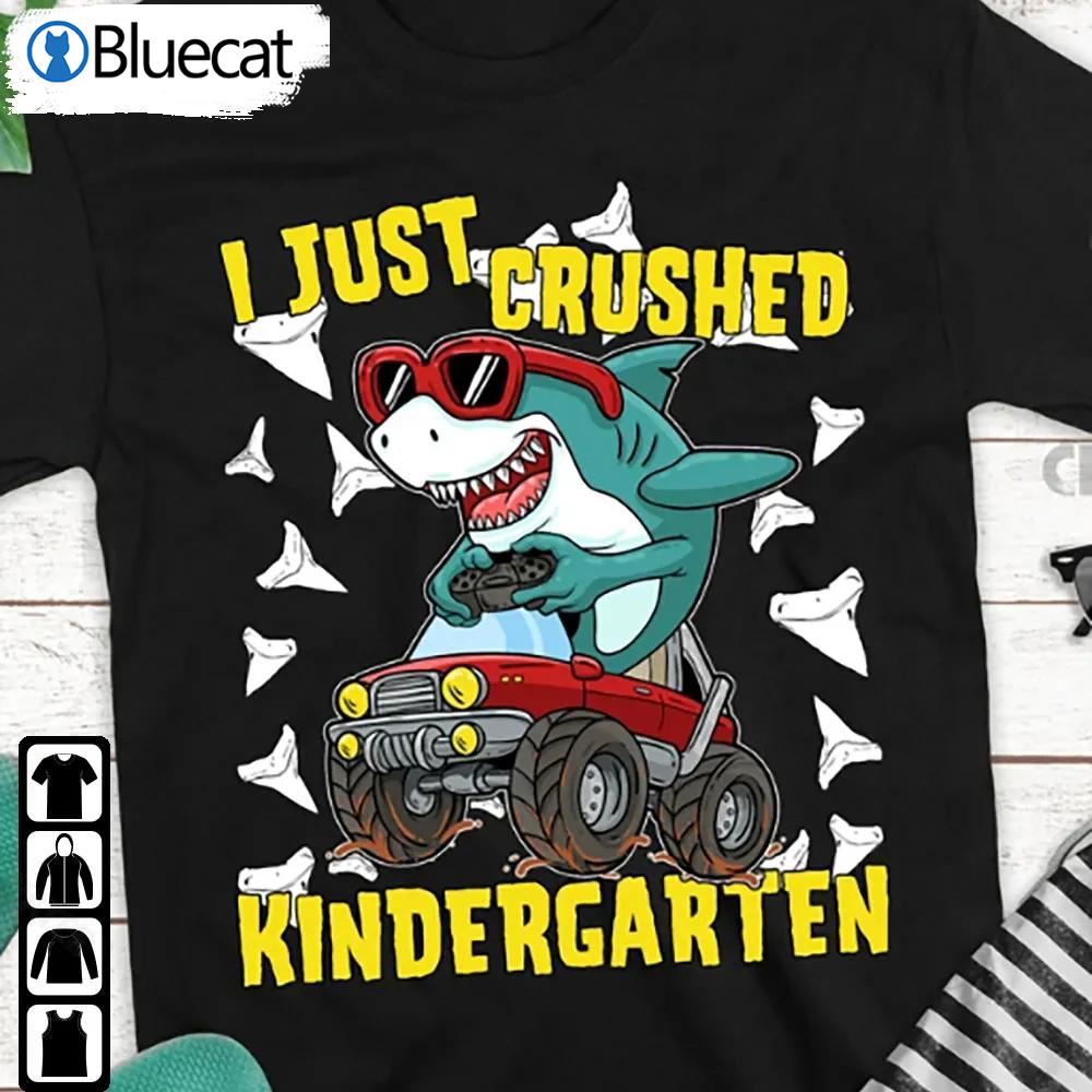Kids Monster Truck Shirt I Just Crushed Kindergarten