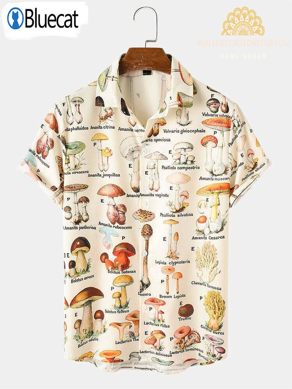Mushroom The Happy Wood Summer Holliday Gift Funny Vintage Hawaii Shirt