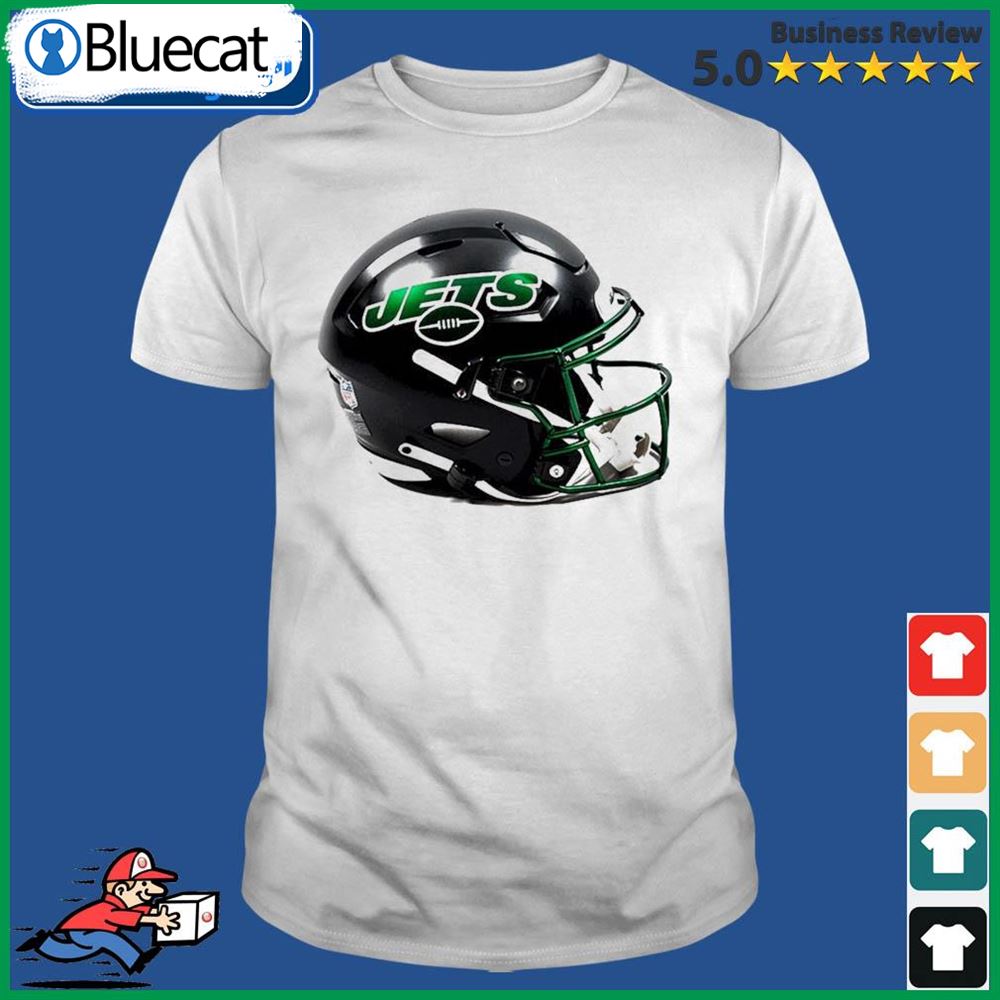 New York Jets Stealth Black Alternate Helmet Coming Football T-shirt