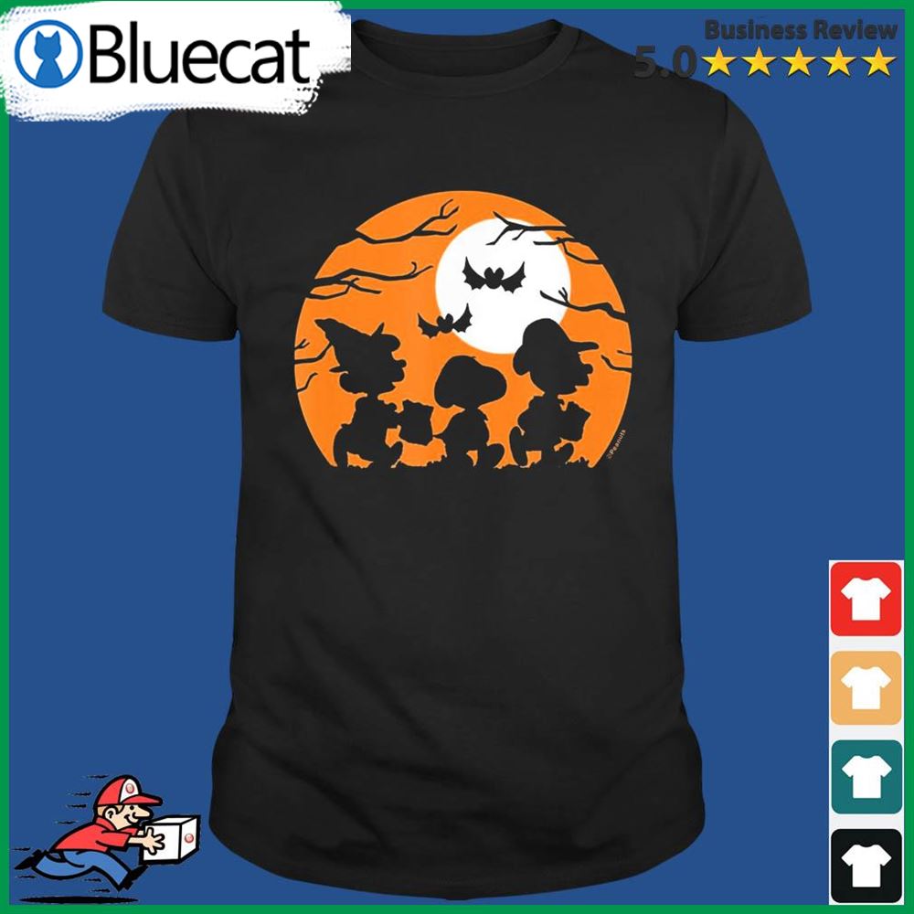 Peanuts Halloween Trick Or Treat Silhouettes Shirt