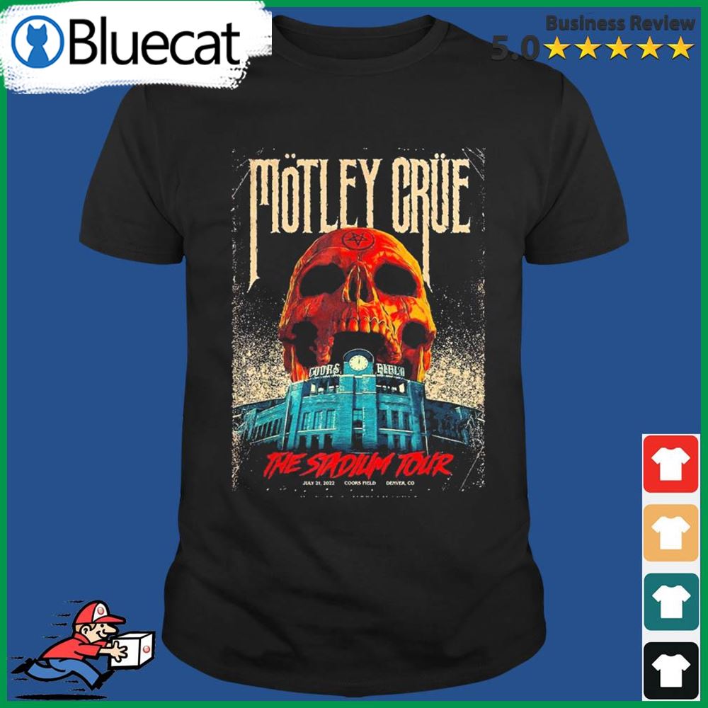 Skull Motley Crue The Stadium Tour Denver Event Shirt