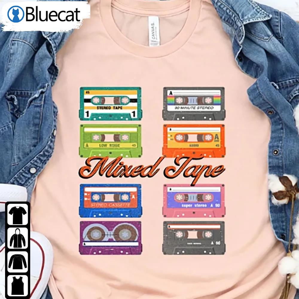 Styles Retro 80s Cassette Tapes Shirt Old School Playlist