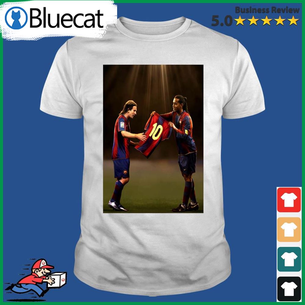 This Day 2008 Lionel Messi Took Barcelona Legendary No 10 Shirt From Ronaldinho Shirt