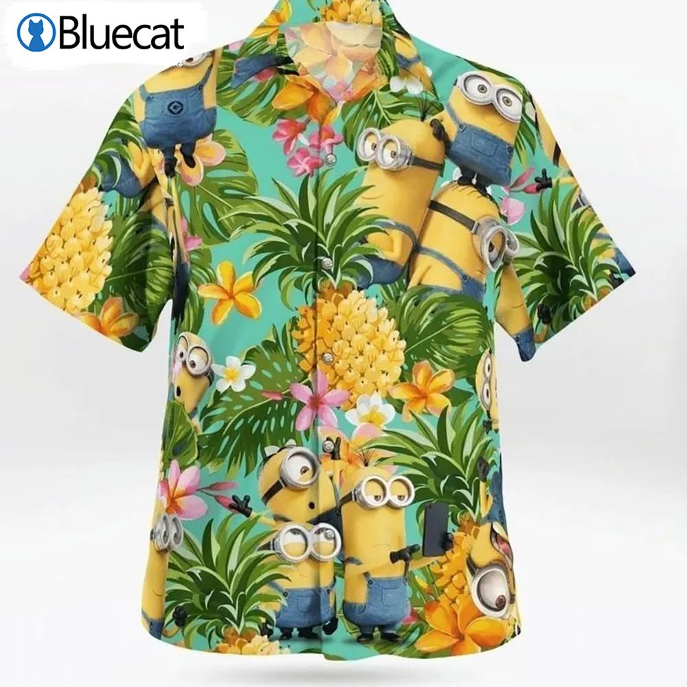 Tropical Pineapple Minion Hawaiian Shirt Aloha Summer Beach