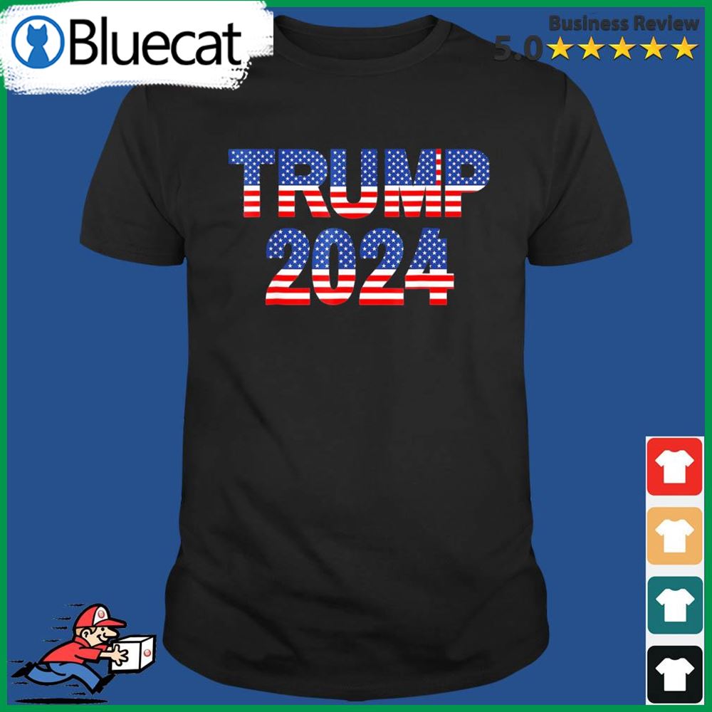 Trump 2024 Retro Vintage Usa Flag Shirt