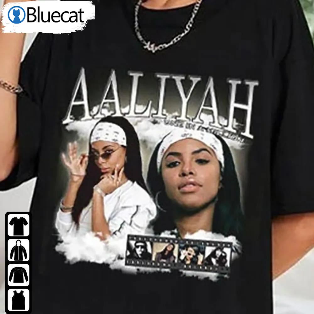 Vintage Aaliyah Rnb Shirt White Airbrush Aaliyah Queen Of Urban Pop
