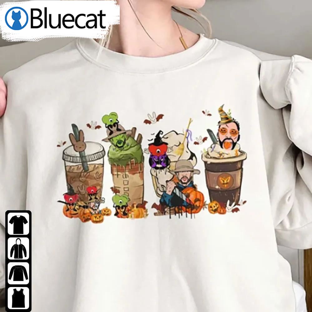 Bad Bunny Halloween Sweatshirt Coffee Latte Un Verano Sin Ti