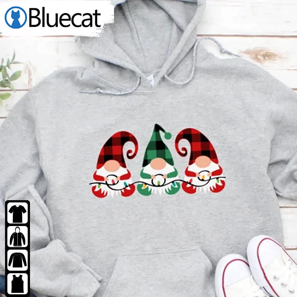 Christmas Gnomes Lights String Hoodie Sweatshirt Gift