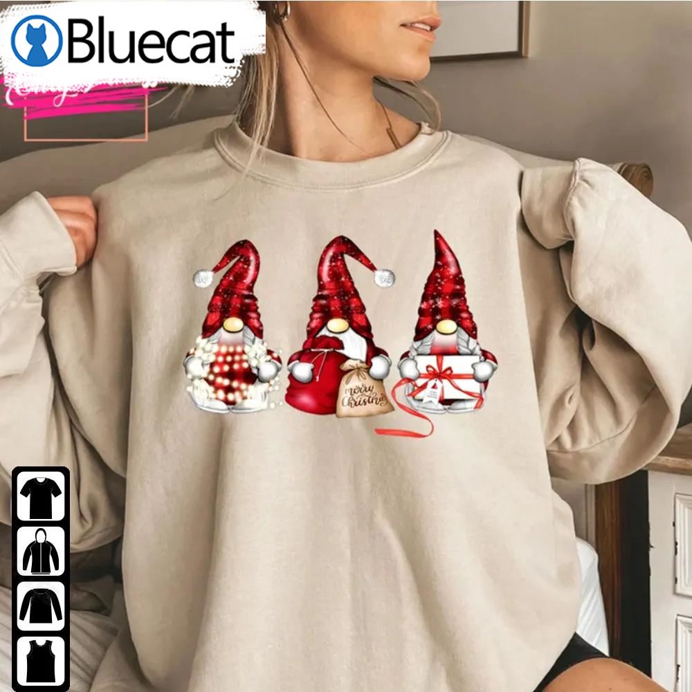 Cute Christmas Gnomes Sweatshirt Merry Xmas Unisex Merch Gift
