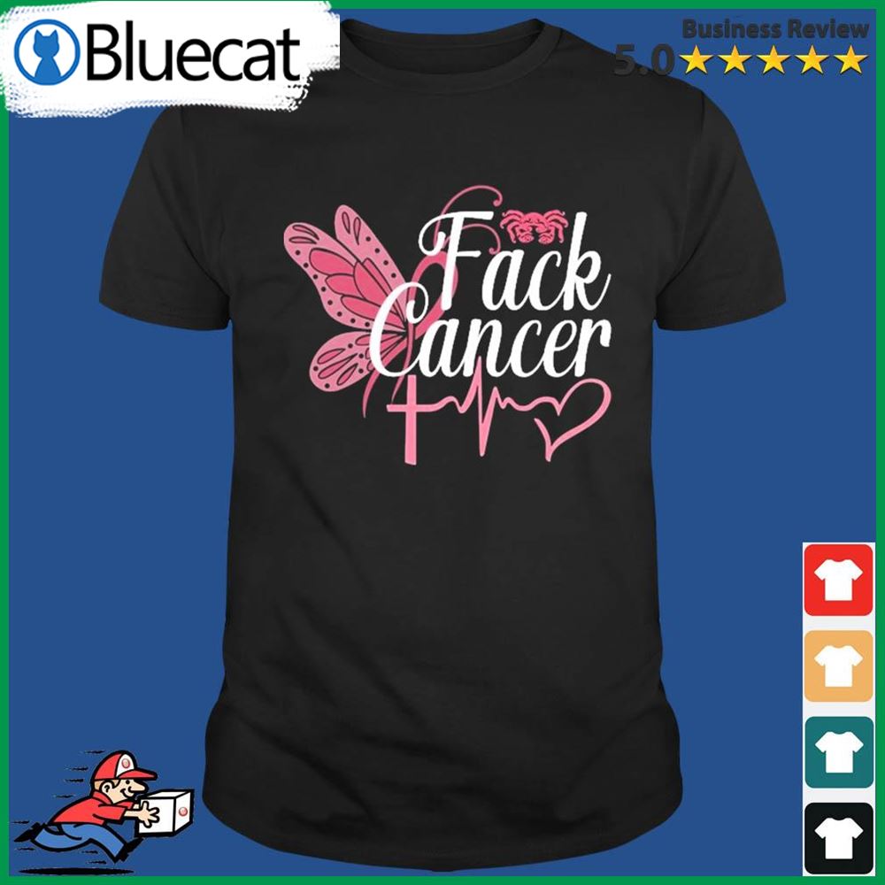 Fack Cancer Butterfly Breast Cancer T-shirt