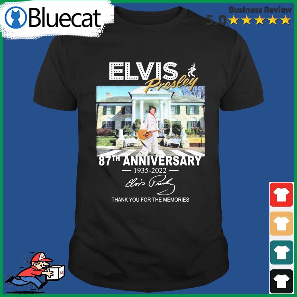 Graceland Of Elvis Presley 87th Anniversary Signature Shirt