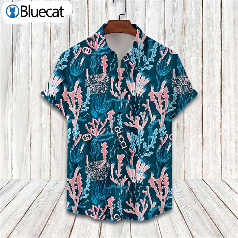 Gucci Blooms Combo Hawaiian Shirt, Beach Shorts And Flip Flop - Tagotee