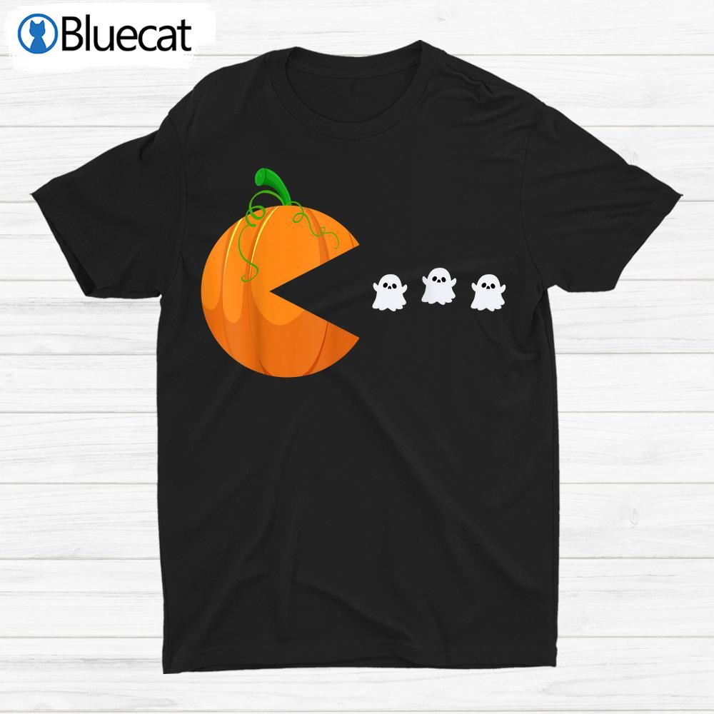 Halloween Video Games Pumpkin Ghosts Gamer Shirt