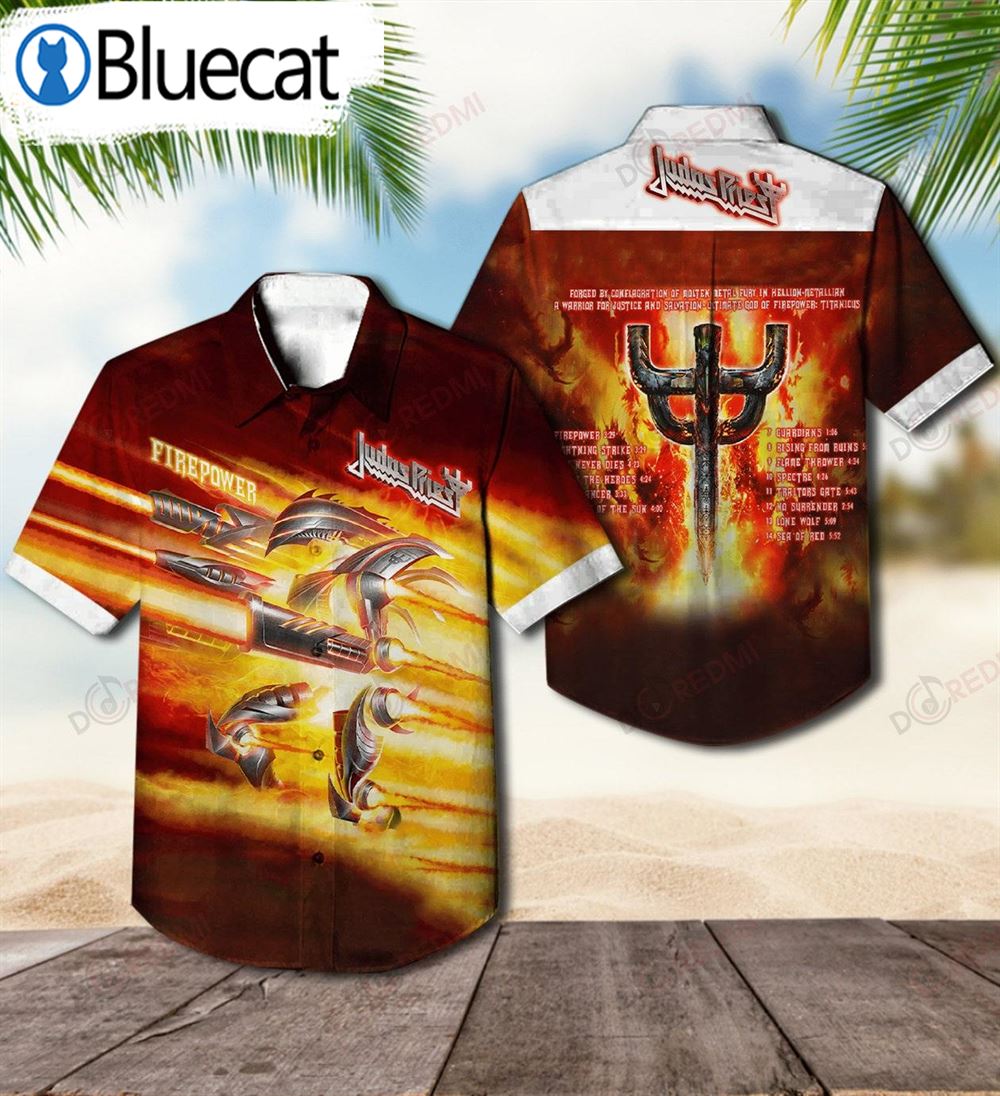 Judas Priest Firepower Short Sleeve Hawaii Shirt