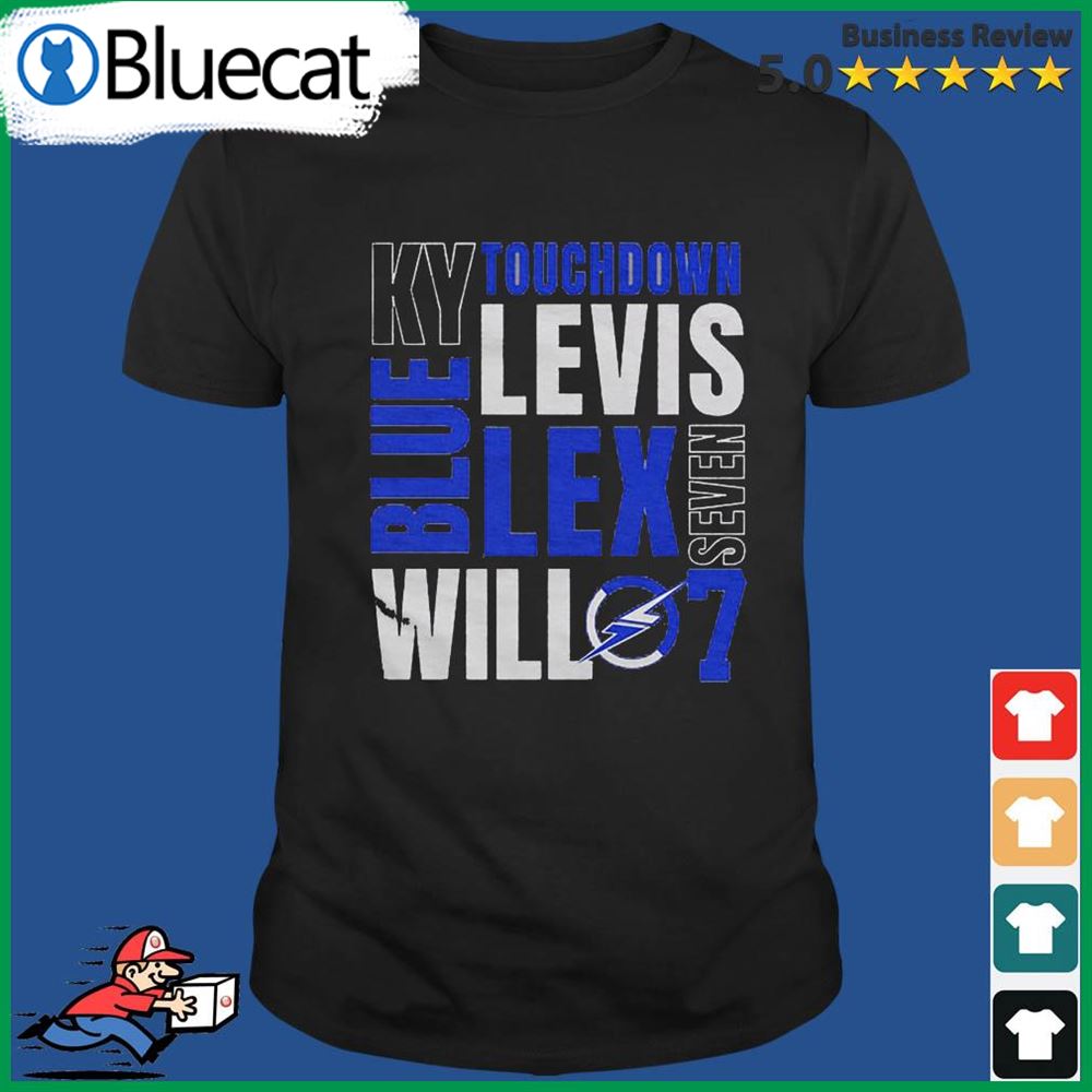 Ky Touchdown Blue Will Levis Word Jumble Shirt