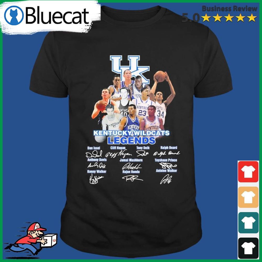 Legends Uk Kentucky Wildcats Team Basketball Signatures Shirt