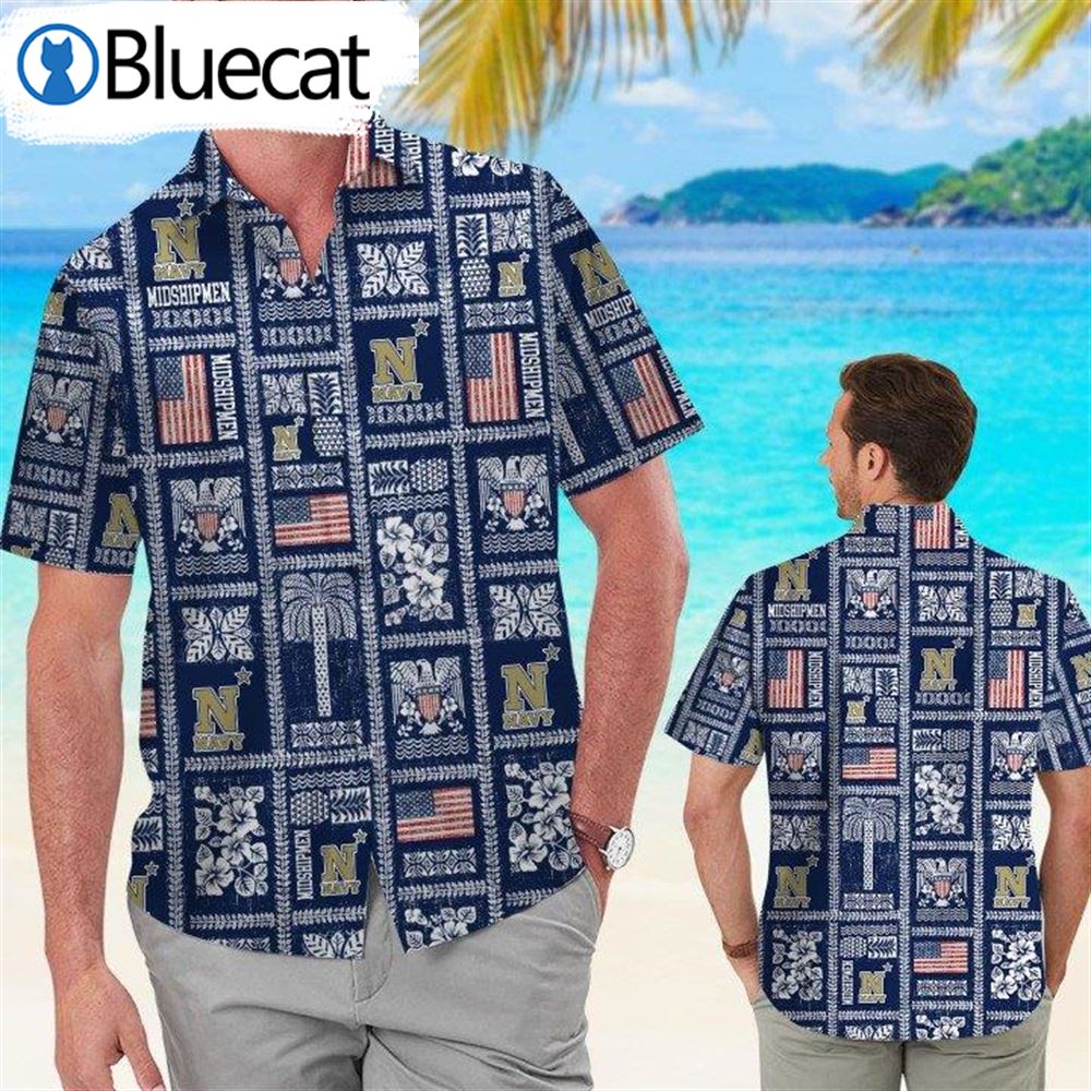 Navy Midshipmen Summer Commemorative Hawaiian Shirt