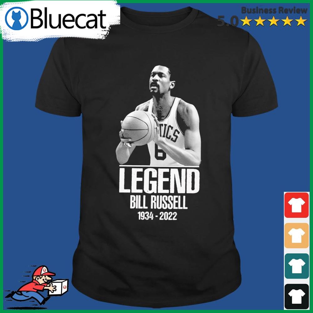 Rip Bill Russell 1934-2022 Signature Nba Legend Baseketball Shirt