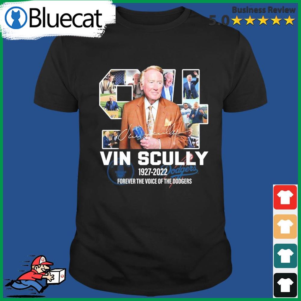 Rip Vin Scully Forever The Voice Of The Dodgers 1927-202 Shirt