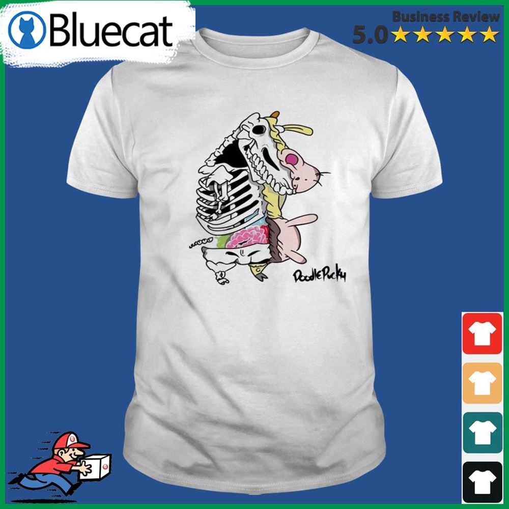 Skeleton Cow And Chicken Shirt