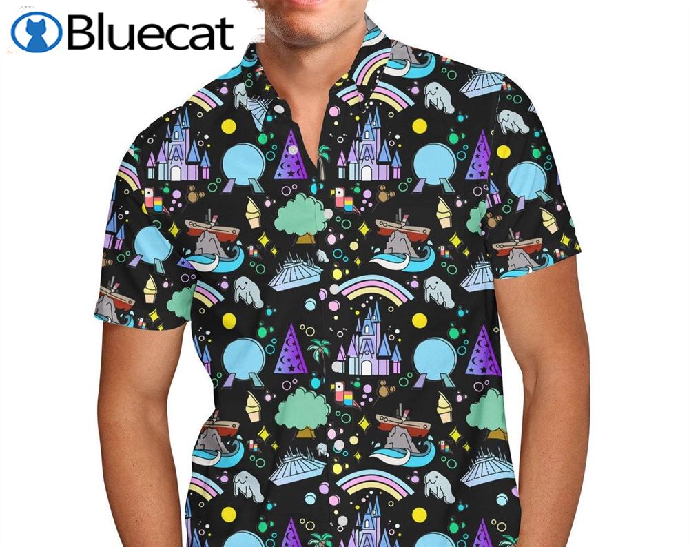 Walt Disney World Park Icons Dark Disney Hawaii Shirt
