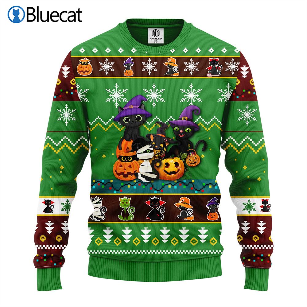 Cat Cute Witcher Noel Mc Ugly Christmas Green