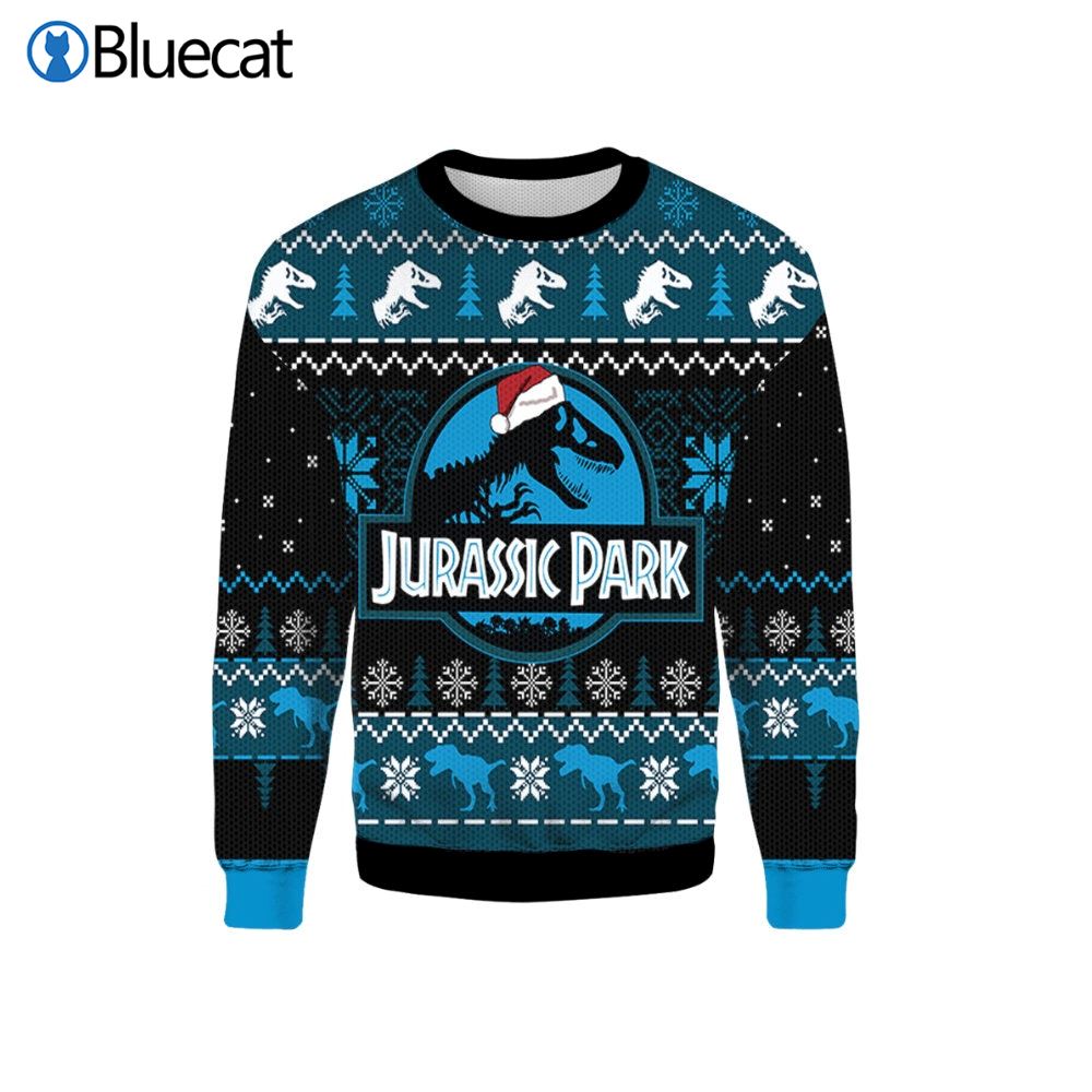 Dinosaur Jurassic Park Ugly Christmas Sweater Dinosaur Ugly