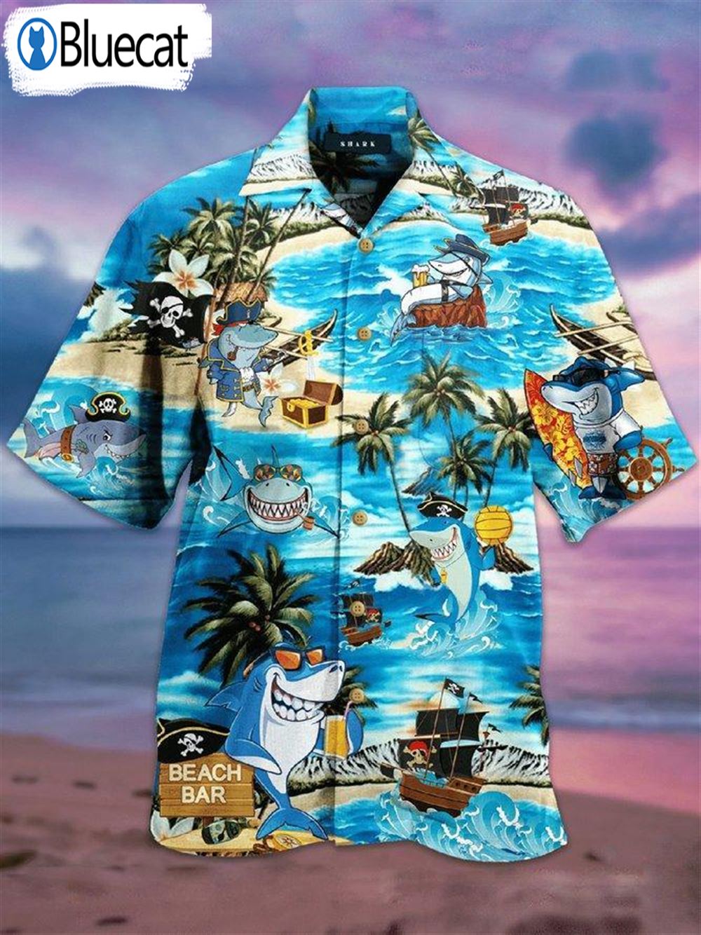 Funny Shark Aloha Hawaiian Shirt
