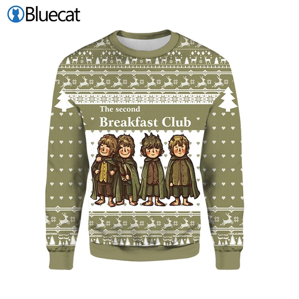 Lotr The Second Breakfast Club Ugly Christmas Sweater The - Bluecat
