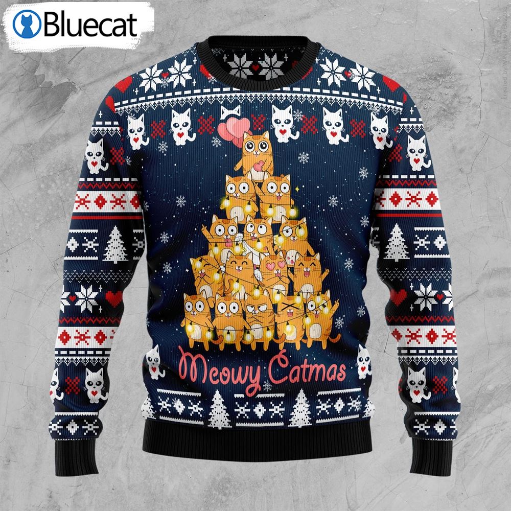Meowy Catmas Ugly Christmas Sweater