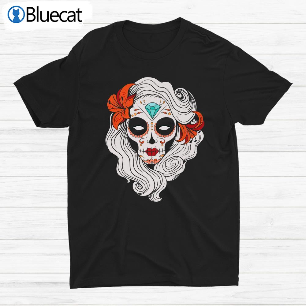 Sugar Skull Dia De Los Muertos Halloween Horror Shirt