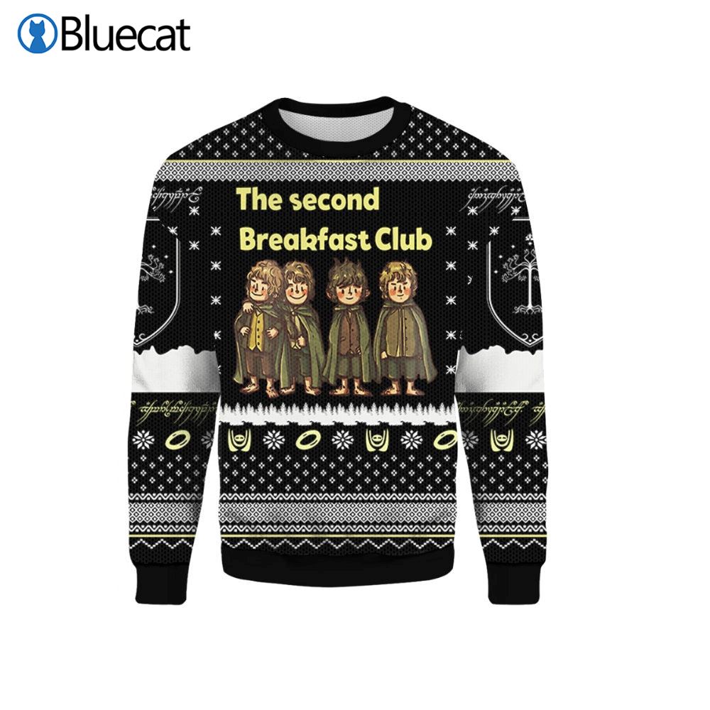 The Second Breakfast Club Meme Ugly Christmas Sweater The
