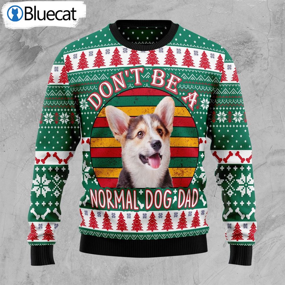 Welsh Corgi Dog Dad Ugly Christmas Sweater