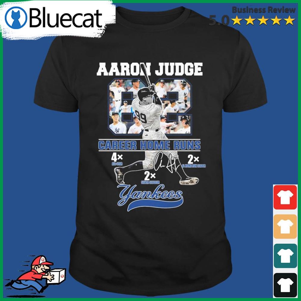 The Aaron Judge New York Yankees 62 Home Runs Signatures Shirt