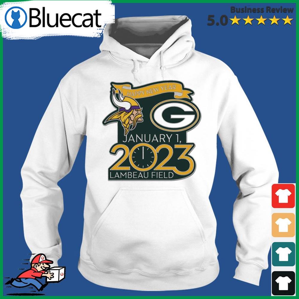 Green Bay Packers Vs Minnesota Vikings Happy New Year Gameday 2023 Shirt,  hoodie, sweater, long sleeve and tank top