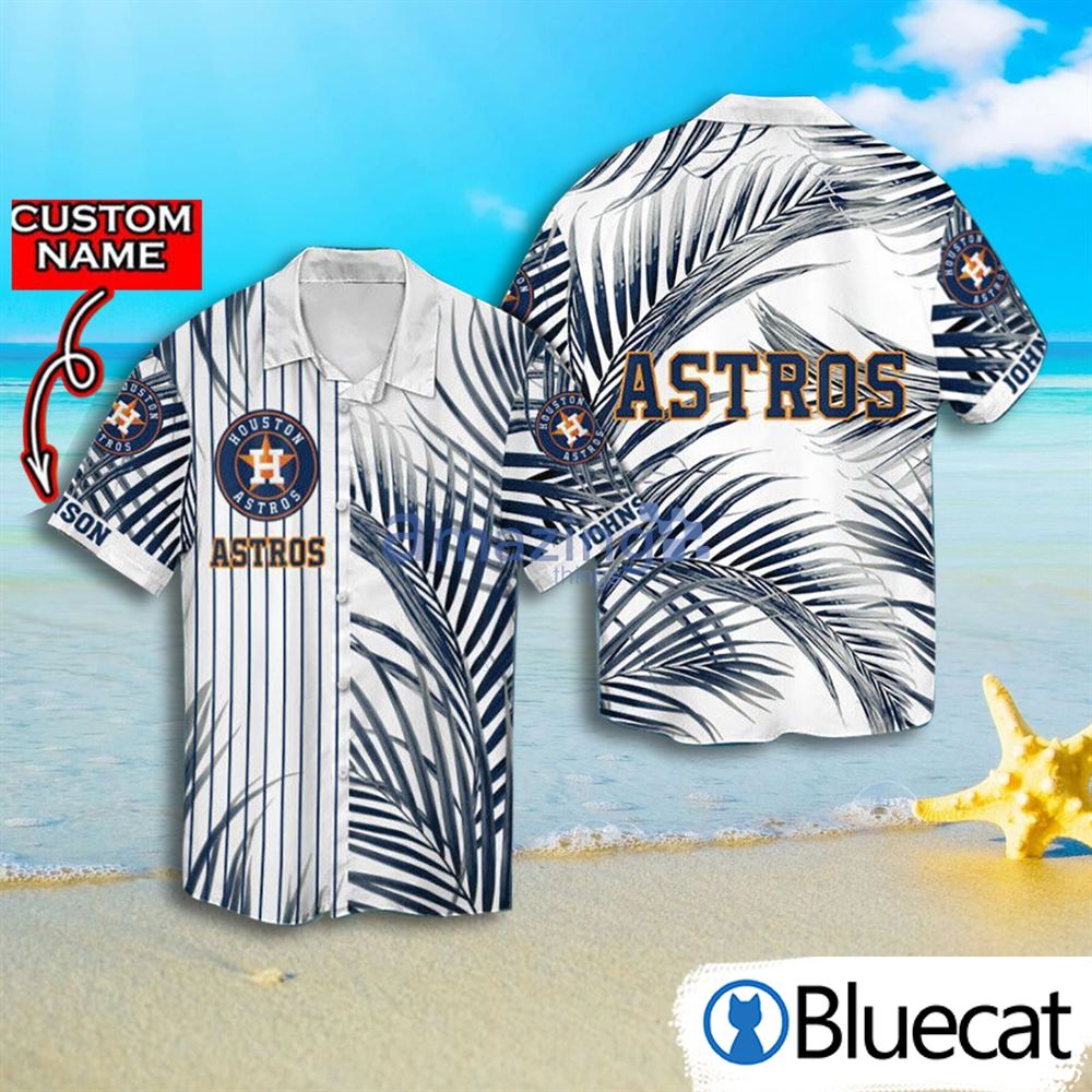 Houston Astros Mascot And Leaves Tropical Style Hawaiian Shirt