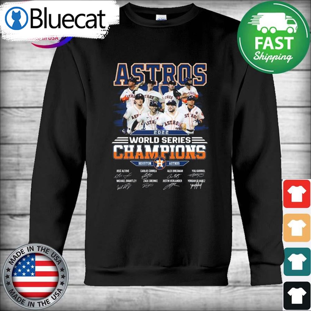 Houston astros world series champions 2022 signatures shirt