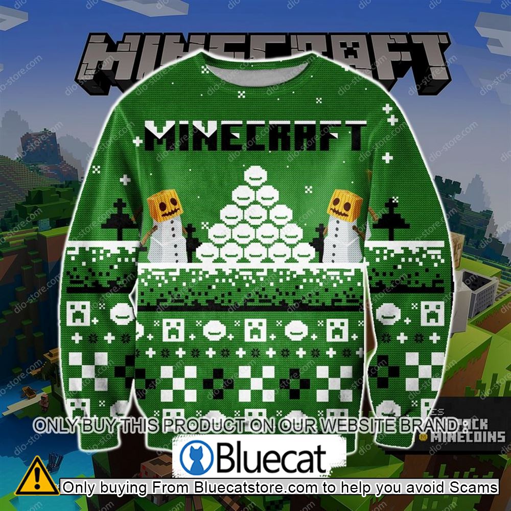 Minecraft Game Knitted Ugly Christmas Sweater Limited Edition