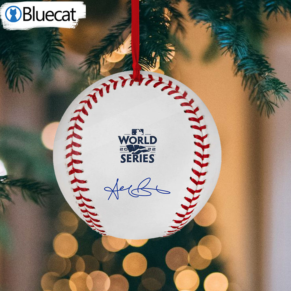 Alec Bohm Philadelphia Phillies Autographed 2022 Mlb World Series Logo  Baseball Ornament - Bluecat