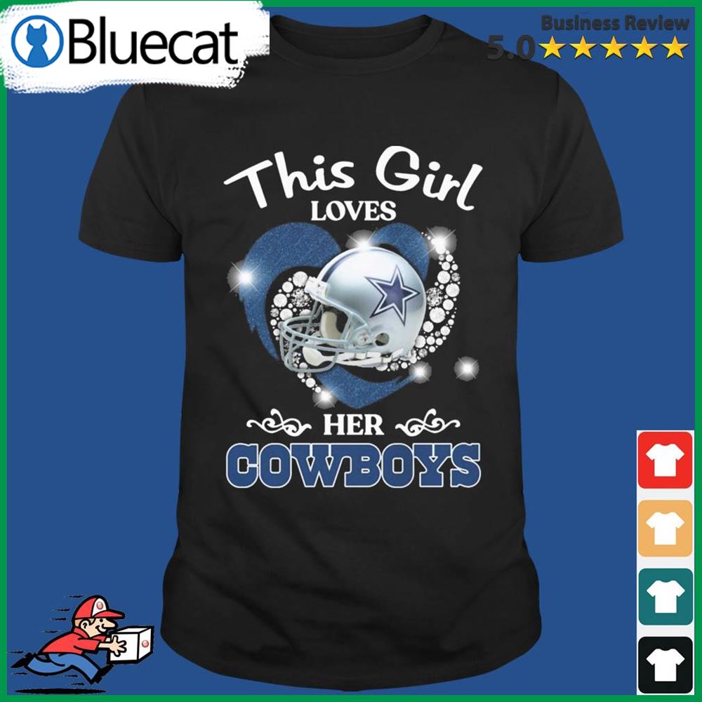 This Girl Loves Her Dallas Cowboys Football Helmet Shirt - Bluecat