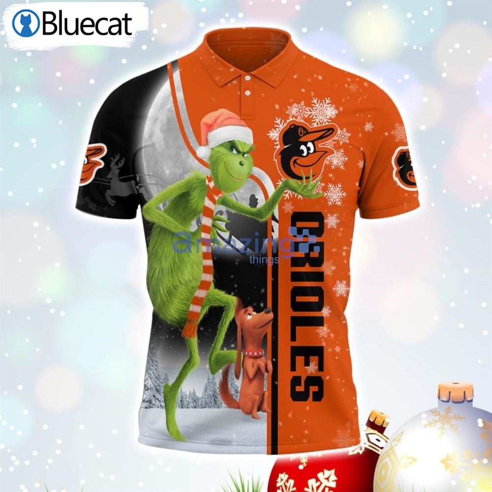 Santa Groot and Santa Grinch Baltimore Orioles shirt, hoodie