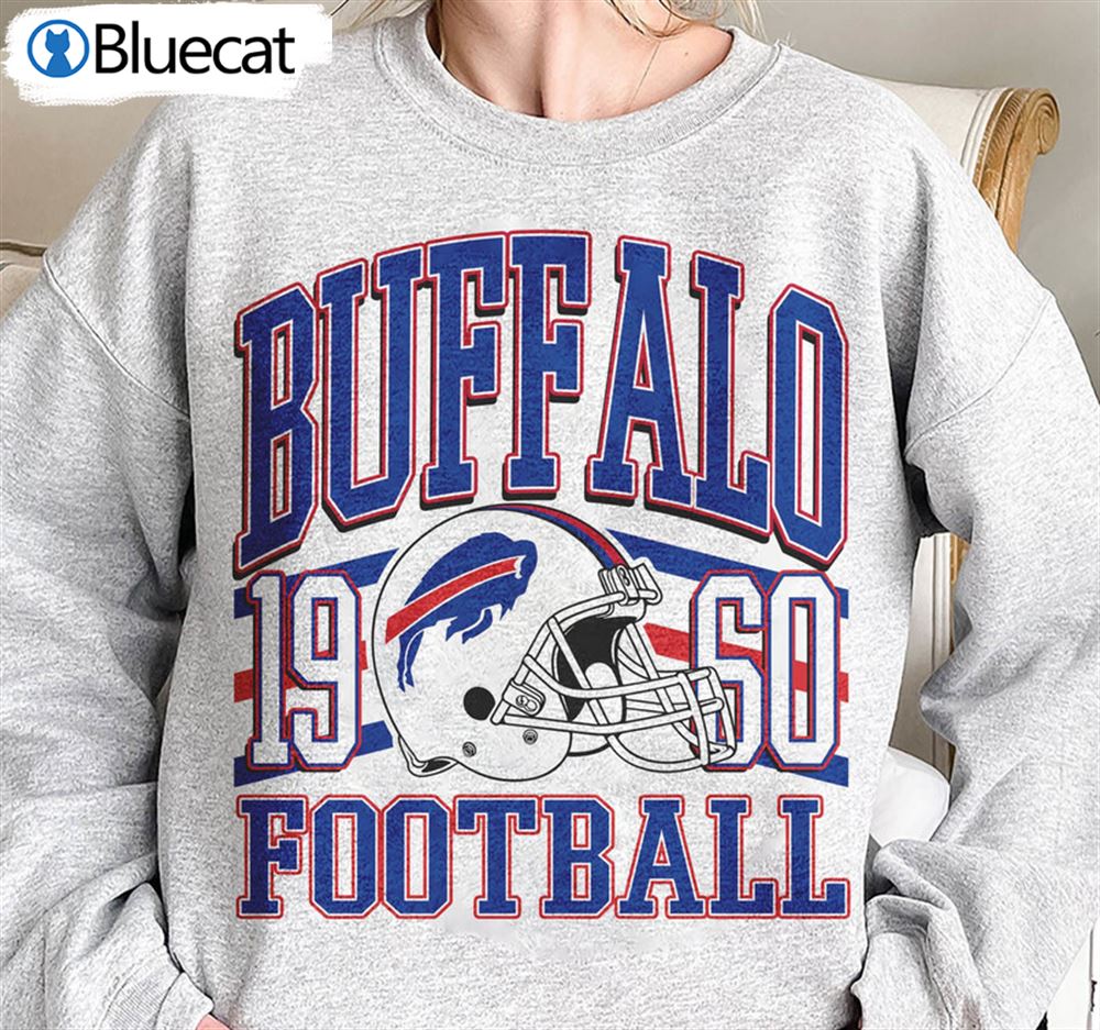 Buffalo Football Established 1960 Shirt - Buffalo Bills Vintage Sweatshirt  Short Sleeve