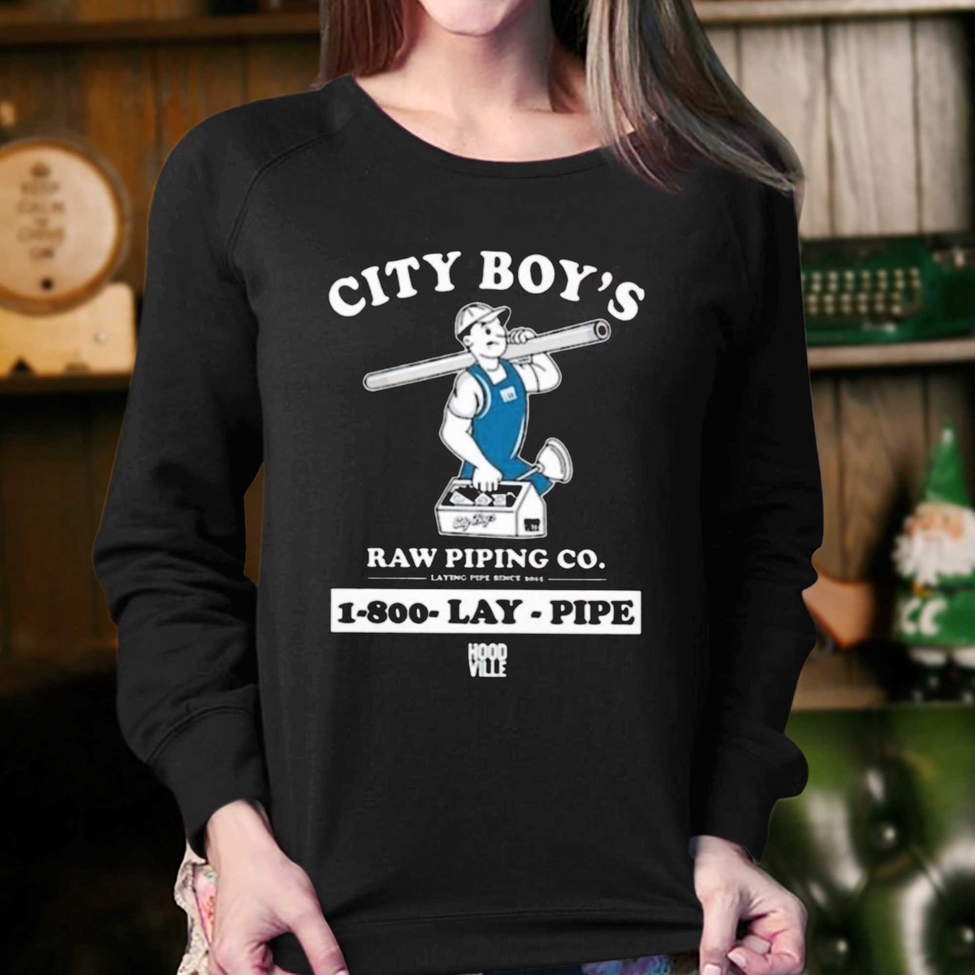 City Boys Raw Piping Co 1800 Lay Pipe T-shirt 