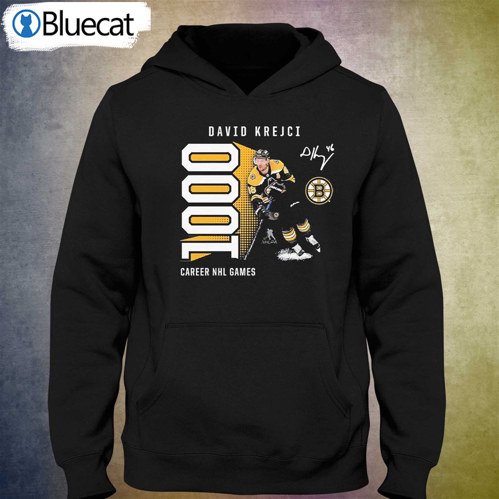 David Krejci Boston Bruins 1000 Career Games Signatures Shirt 