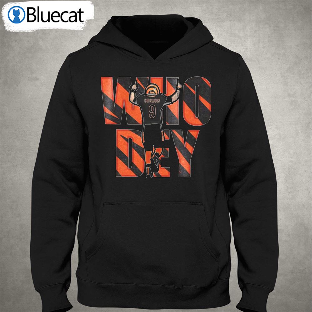 Joe Burrow Sweatshirt, Who Dey Cincinnati Bengals Tee Tops Crewneck