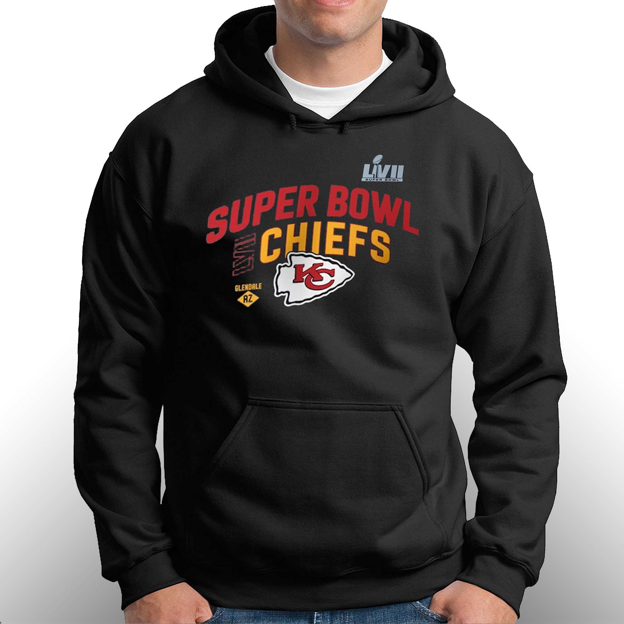Kansas City Chiefs Super Bowl Lvii Team Logo Lockup Sweashirt Hoodie 