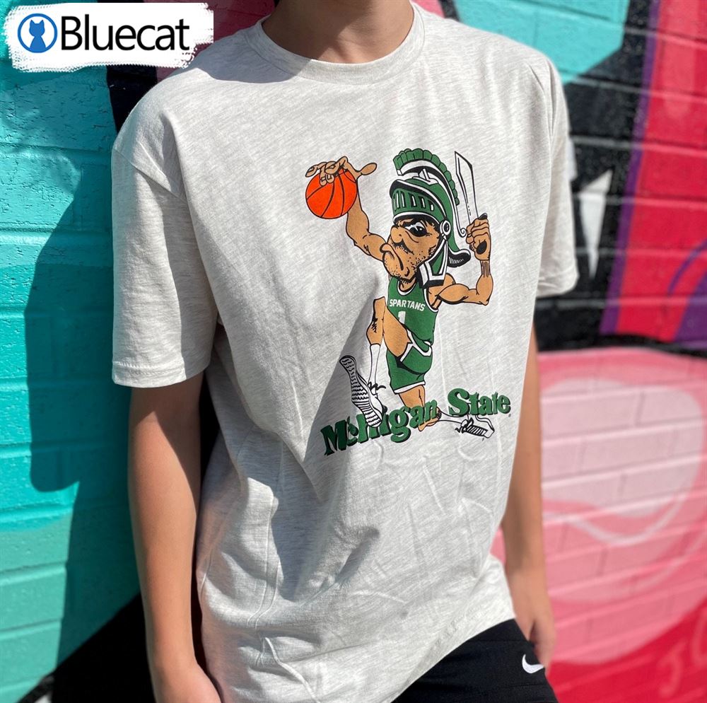 Michigan State Spartans Vintage Dunking Gruff Sparty T-shirt 