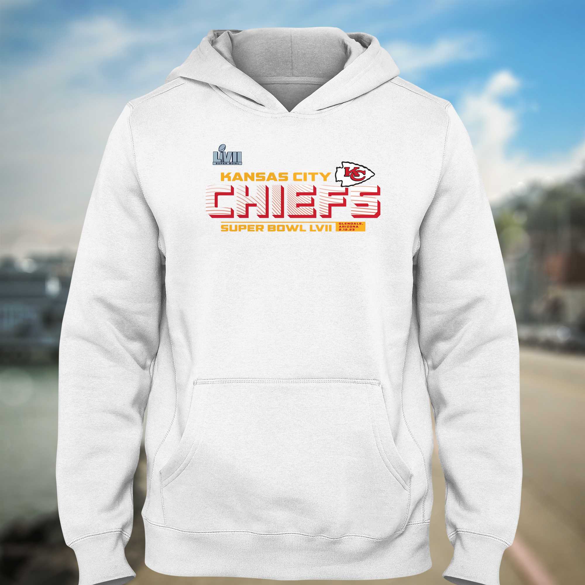 Official Kansas City Chiefs Fanatics Branded Super Bowl Lvii Vivid Striations T-shirt 