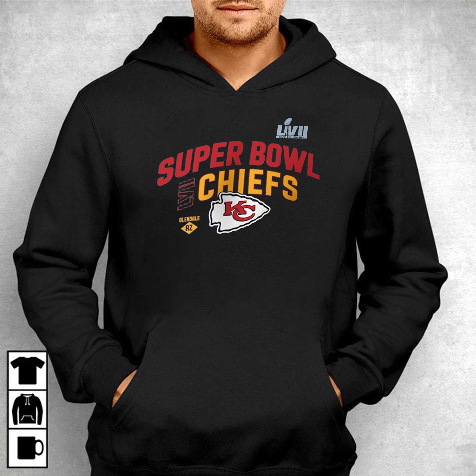 Official Kansas City Chiefs Super Bowl Lvii Team Logo Lockup T-shirt 